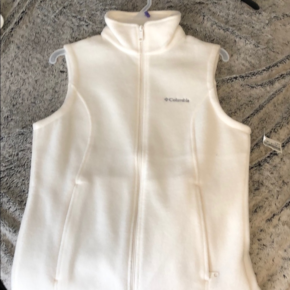 White Columbia vest